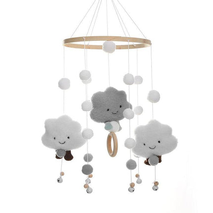 Baby Crib Mobile Music Box Pendant Clock Bedside Safe Toy for Infants, Compatible with YUX, Gray.