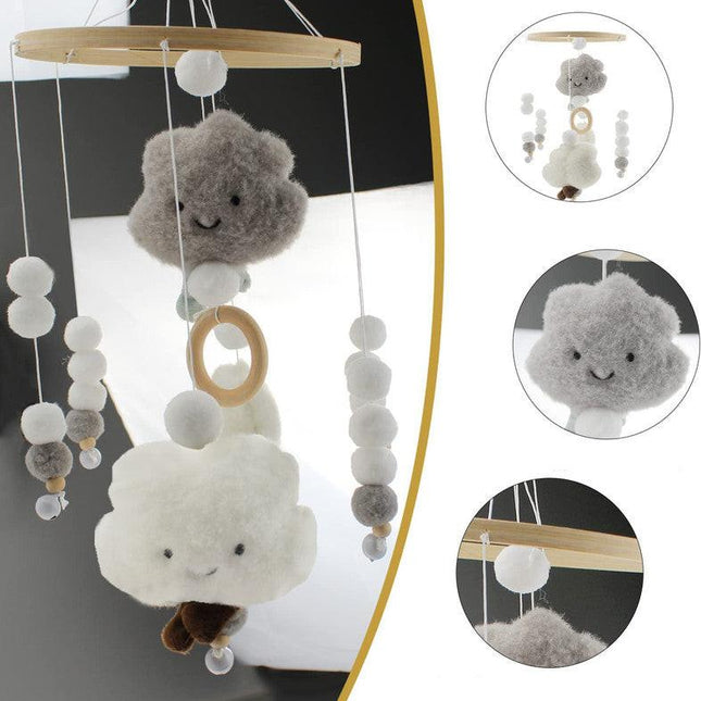 Baby Crib Mobile Music Box Pendant Clock Bedside Safe Toy for Infants, Compatible with YUX, Gray.