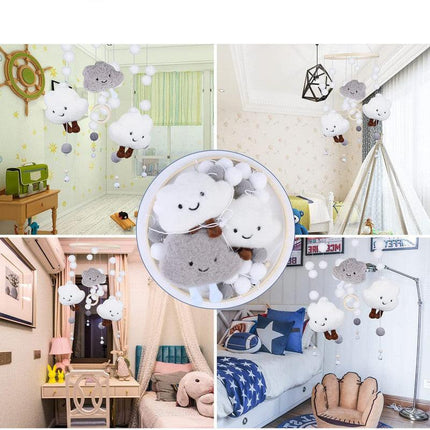 Baby Crib Mobile Music Box Pendant Clock Bedside Safe Toy for Infants, Compatible with YUX, Gray.