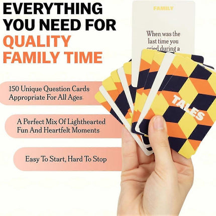 TALES Family Edition 150 Conversation Cards for Adults Teens Kids Compatible with Braun Gifts Holidays Gatherings.