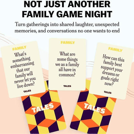 TALES Family Edition 150 Conversation Cards for Adults Teens Kids Compatible with Braun Gifts Holidays Gatherings.