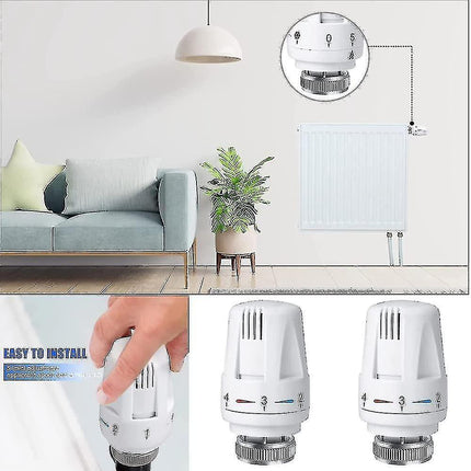 Thermostatic Head Replacement Compatible with M 30 X 1.5 Radiator Valve 4 Parts Antifreeze.