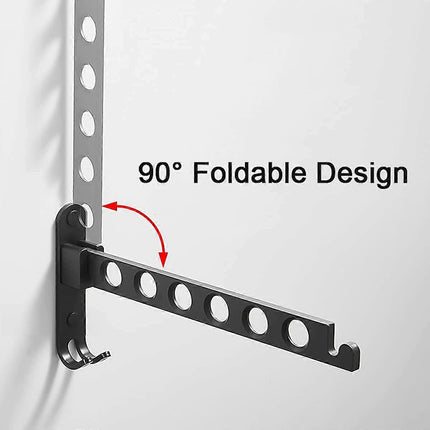 Foldable Clothes Hook Wall Mounted Rack Black 1 Pack Compatible with Braun.