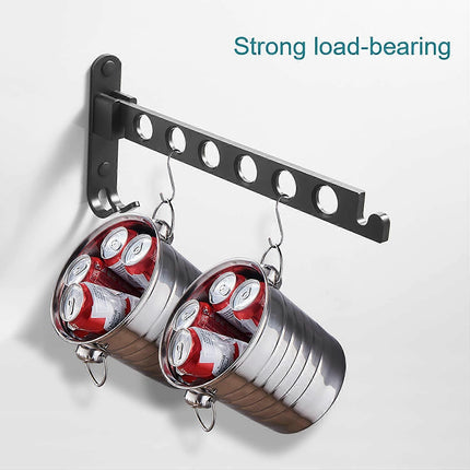 Foldable Clothes Hook Wall Mounted Rack Black 1 Pack Compatible with Braun.