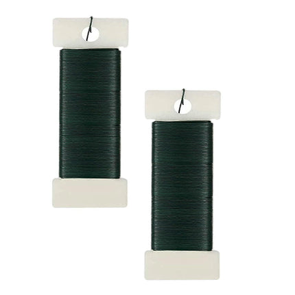Green Floral Wire for Wreath Tying, 2 Rolls.