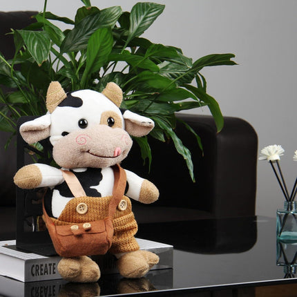 Brown Cow Plush Toy 30cm Soft Hug Pillow Compatible with Yux.