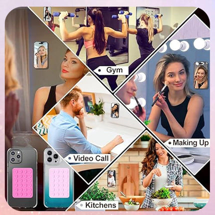 5pcs Silicone Suction Cup Phone Case Mount for Walls, Non-Slip Sticky Plate Compatible with Most Phones.