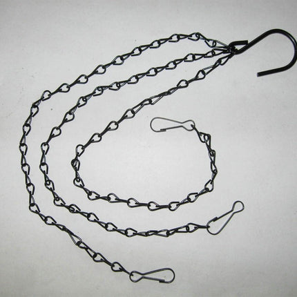 3-Pack Hanging Chain Set, Replacement Chain, Metal, Hanging Basket, Chains, Garden, Flower Pot, Plant Hanger with Clips and Hooks for Bird Feeder.
