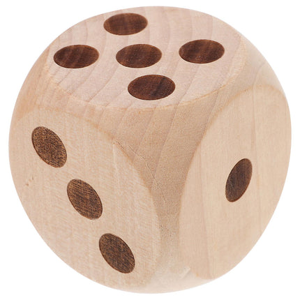 Large Wooden Dice Set for Games and Props, Empty Dice for Customization.