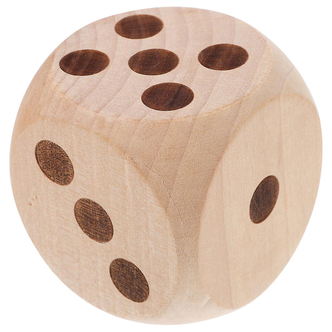 Large Wooden Dice Set for Games and Props, Empty Dice for Customization.