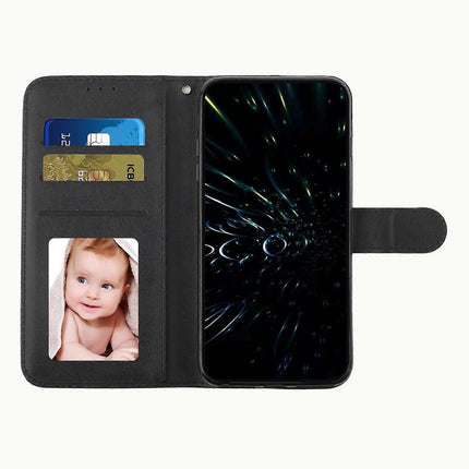 Stitched Calfskin Case for Redmi 14C 4G (FMY) Black_yux Black.