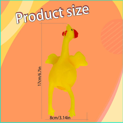 Stress Relief Squeeze Toy Laying Hen Ventilation Chicken Keychain, Trick Yux Compatible.