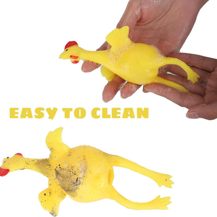 Stress Relief Squeeze Toy Laying Hen Ventilation Chicken Keychain, Trick Yux Compatible.