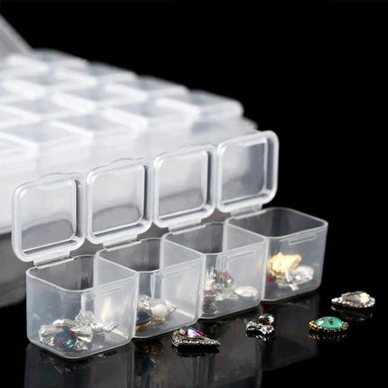 2-pack - Bead Storage 56 Compartments for Diamond Painting - Diamond Painting Transparent Transparent.