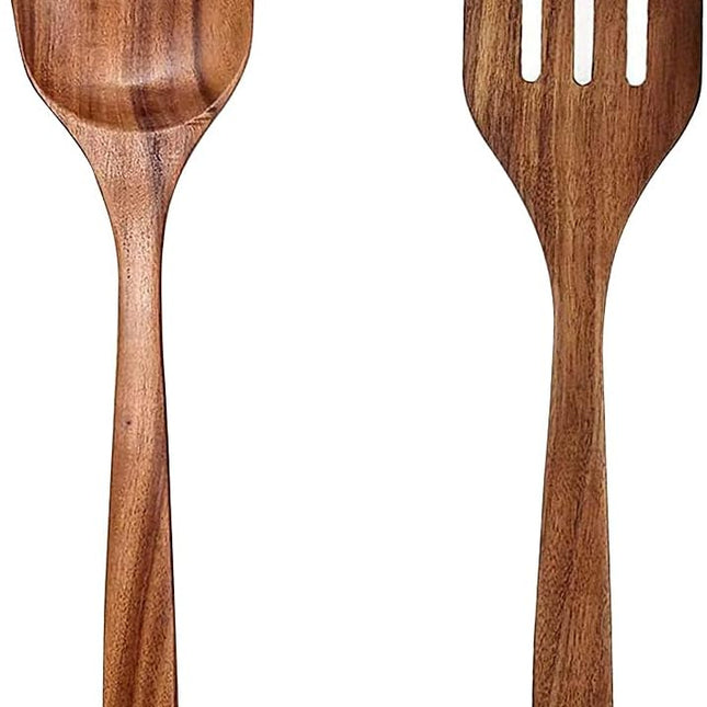 Wooden Spatulas Set of 2 30cm Cooking Utensils.