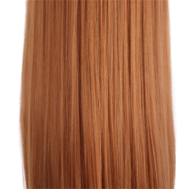 Hairdressing Mannequin Head Light Brown Hair Braid Styling Training Doll Head (with Makeup).