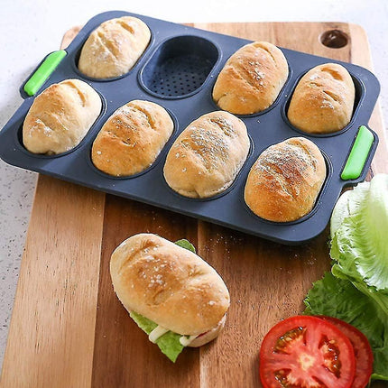 Mini baguette baking tray, bread crisping tray, non-stick perforated.