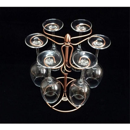 Wine Glass Rack Holds 6 Compatible with Drying Storage 1pc.