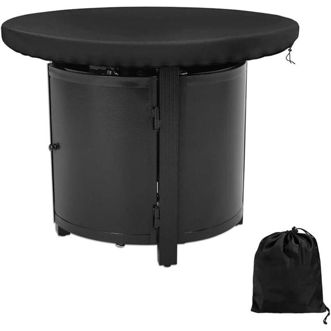 Fire Pit Protective Cover, Anti-UV 420D Round Protective Cover for Fire Pit Protection and Waterproof for Patio Fire Pit for Thin Grills, Fire Pit.