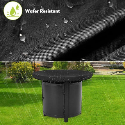 Fire Pit Protective Cover, Anti-UV 420D Round Protective Cover for Fire Pit Protection and Waterproof for Patio Fire Pit for Thin Grills, Fire Pit.