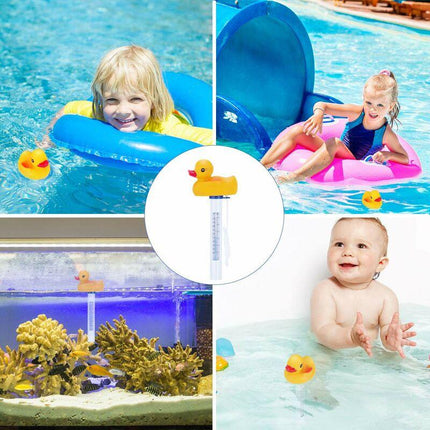 Floating Duck Style Pool Thermometer with String for Outdoor Indoor Pools Hot Tubs Spas.
