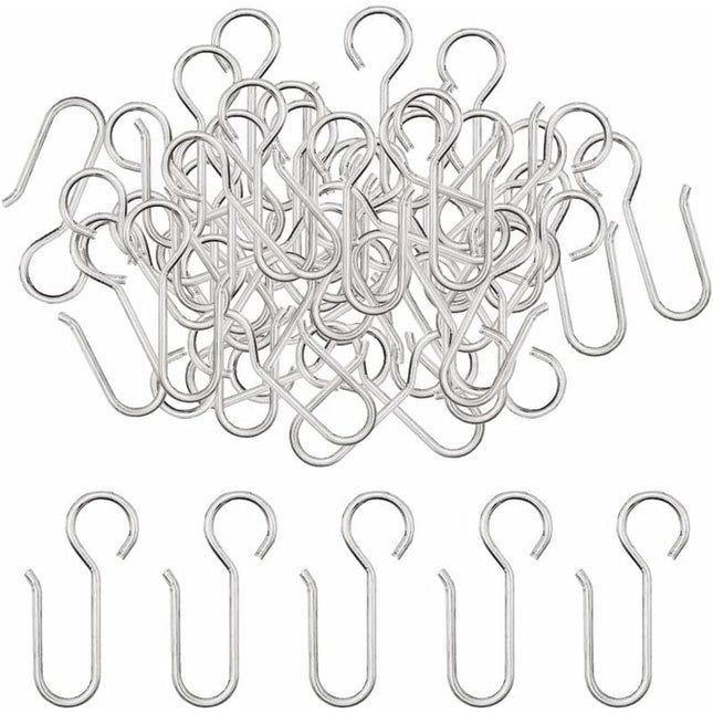 Heavy Duty Zinc Curtain Clips, 40 Pieces 50x2.5mm Curtain Rail Hooks for Door Curtains.