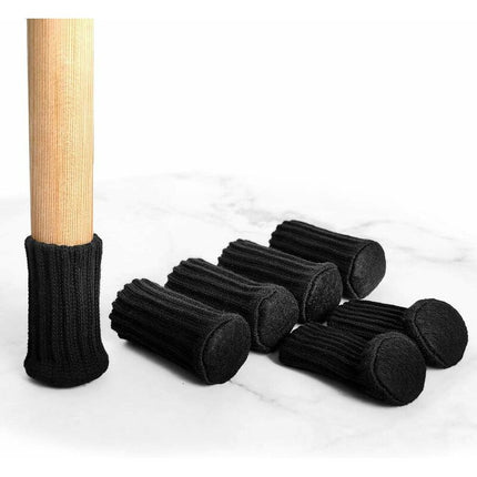 Black Felt Chair Socks Furniture Leg Protectors 24 pcs Prevents Scratches and Noise.