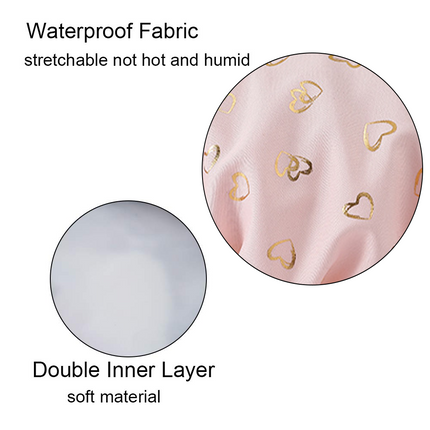 Shower Caps, 3-pack for women, waterproof and double layered.