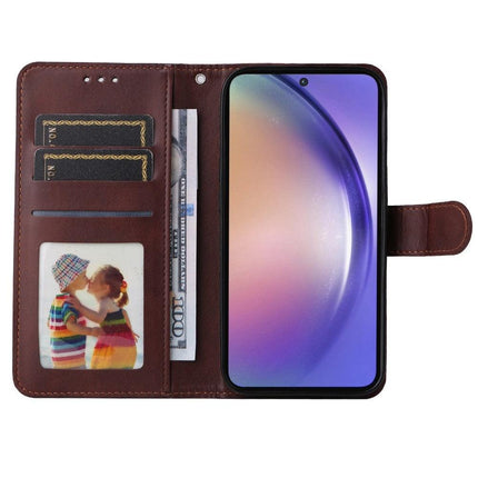 Compatible with Samsung A55 5G Leather Wallet Case Samsung Multiple Colors Brown.