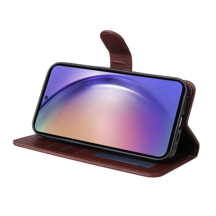 Compatible with Samsung A55 5G Leather Wallet Case Samsung Multiple Colors Brown.