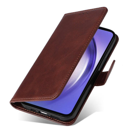 Compatible with Samsung A55 5G Leather Wallet Case Samsung Multiple Colors Brown.