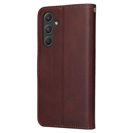 Compatible with Samsung A55 5G Leather Wallet Case Samsung Multiple Colors Brown.