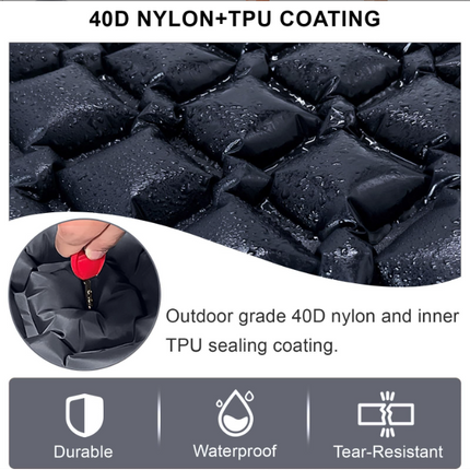 Self-Inflating Camping Mattress Compact Olive Green Lightweight Thick Inflatable Mat Compatible with Double Camping Single Mat Attachable.
