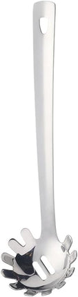 Stainless Steel Pasta Spoon: Spaghetti Server Fork & Noodles Ladle - Metal Pasta Claw for Kitchen Cooking (Silver).