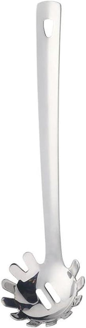 Stainless Steel Pasta Spoon: Spaghetti Server Fork & Noodles Ladle - Metal Pasta Claw for Kitchen Cooking (Silver).