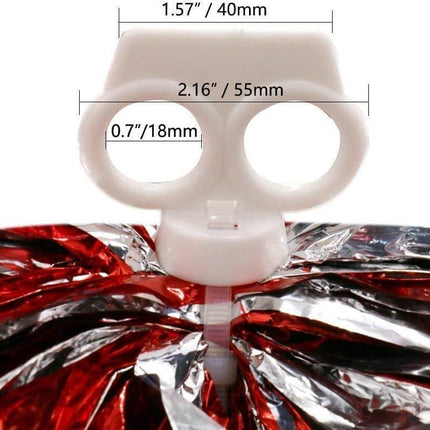 2 Pack Cheerleader Pom Poms Sports Dance Cheer Plastic Matte Pom Poms 12 inch Ring Handle Pom Poms Cheerleading for Sports Team Spirit Cheering.