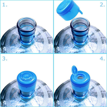 40 Pcs Non Spill Caps,Anti Splash Bottle Caps,Replacement Water Bottle Snap On Cap,Reusable Non-Spill Cap for 55 mm 3 and 5 Gallon Water Jugs.