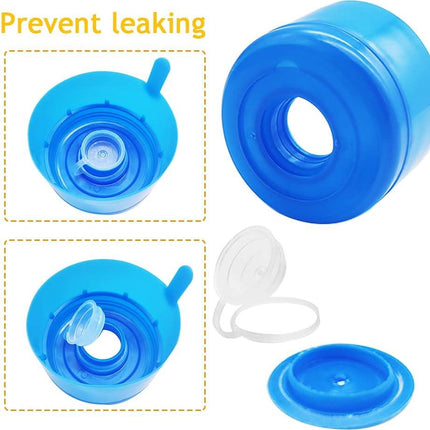 40 Pcs Non Spill Caps,Anti Splash Bottle Caps,Replacement Water Bottle Snap On Cap,Reusable Non-Spill Cap for 55 mm 3 and 5 Gallon Water Jugs.