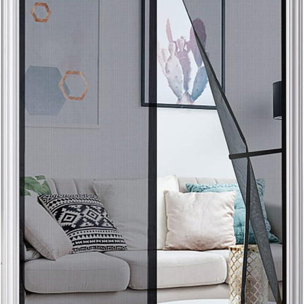 Magnetic Screen Door, Heavy Duty Self-Sealing, Screen Size 50"x81", Fit Door Size up to 48x80 Inches, Hands-Free Durable Fiberglass Screen Doors with Gravity Sticks, Push Pins, Frame Hook&Loop Strips.