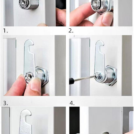 Us General Cabinet Replacement Keyed Cabinet Locks Alike Keyed 3/4 Cylinder Cam Locks 5/8 inch Mailbox Lock Replacement 16mm for Cabinet Security RV Mailbox Toolbox Locks 2Pack.