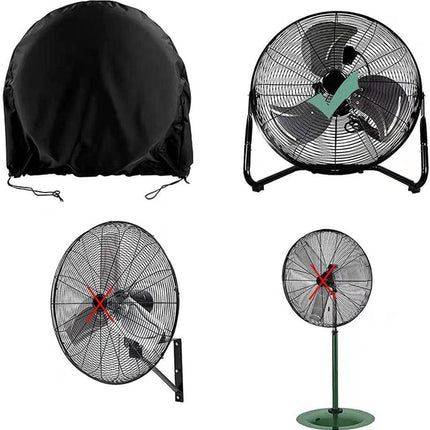 Industrial Fan Cover Waterproof Dustproof Outdoor Fan Cover for 18"&20" Industrial Floor Fan Heavy Duty High Velocity Floor Fan Covers(Black).