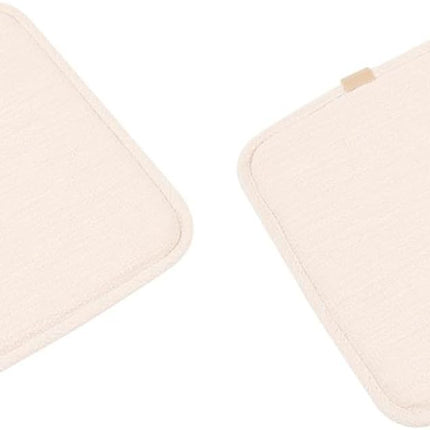 Square Bar Stool Seat Cushion with Ties 12 x 12 Inch Breathable Stool Cushion Cover Barstool Cushion Seat Pad Set of 2 (12x12 inch, White).