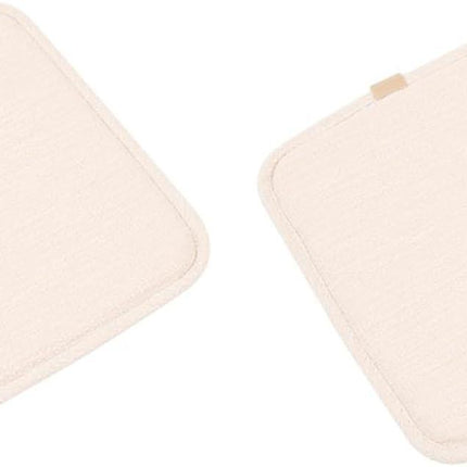 Square Bar Stool Seat Cushion with Ties 12 x 12 Inch Breathable Stool Cushion Cover Barstool Cushion Seat Pad Set of 2 (12x12 inch, White).