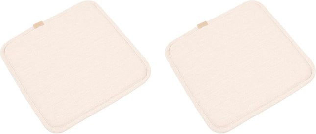 Square Bar Stool Seat Cushion with Ties 12 x 12 Inch Breathable Stool Cushion Cover Barstool Cushion Seat Pad Set of 2 (12x12 inch, White).