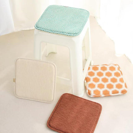 Square Bar Stool Seat Cushion with Ties 12 x 12 Inch Breathable Stool Cushion Cover Barstool Cushion Seat Pad Set of 2 (12x12 inch, White).
