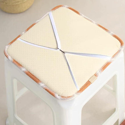 Square Bar Stool Seat Cushion with Ties 12 x 12 Inch Breathable Stool Cushion Cover Barstool Cushion Seat Pad Set of 2 (12x12 inch, White).