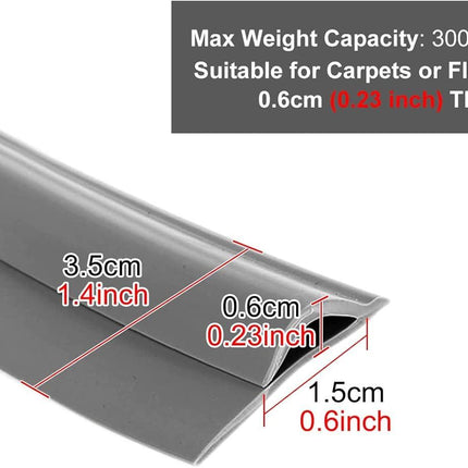 LVLONG Carpet Edge Trim - Cuttable Customizable Carpet Floor Edge Binding Threshold Strip, Anti Slip Carpet Joining Strip 1/2/3/4/5/6/7/8/9/10m Long (Size : Length-7m(23ft)).