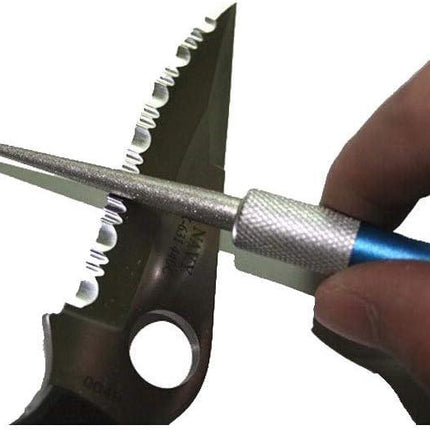 Serrated Knife Sharpening Serrated Sharpener Diamond Sharpening Stone Pen Stick Portable Pocket Diamond Knife Sharpener.