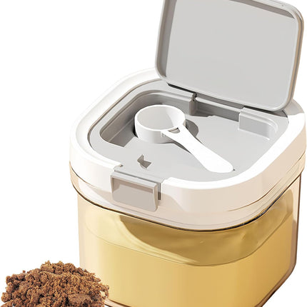sugar container with spoon, Coffee and Dry Food Storage Containers, BPA-Free, Stackable, Easy-Clean, Perfect for Coffee, Flour, Sugar (0.85qt).
