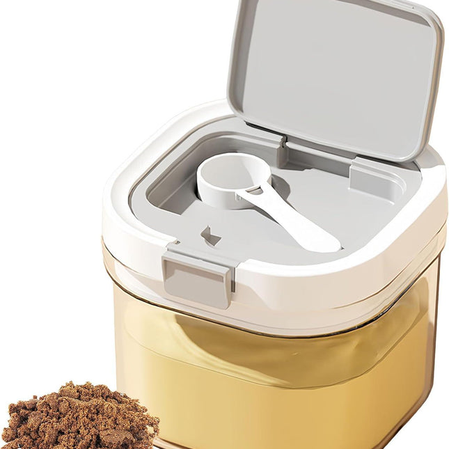sugar container with spoon, Coffee and Dry Food Storage Containers, BPA-Free, Stackable, Easy-Clean, Perfect for Coffee, Flour, Sugar (0.85qt).
